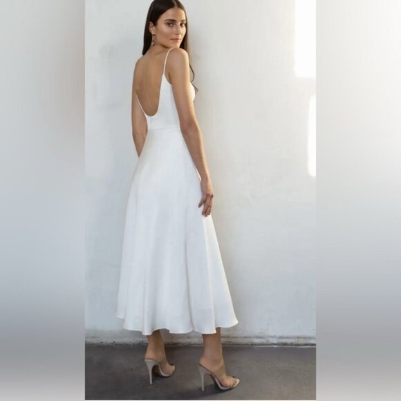 Jenny Yoo The Callista Midi Dress in Ivory Size 6 Fit & flare - Picture 11 of 12